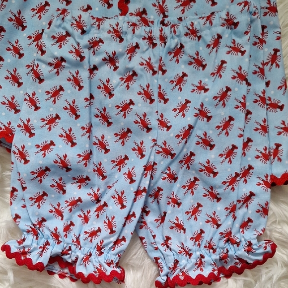 Kids Red and Blue Casual Dress Set - Picture 4 of 5